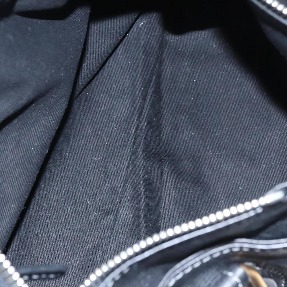 Chloe Paddington Hand Bag Leather Black Silver Auth bs21100 - Picture 11 of 16